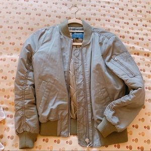 MADEWELL OLIVE GREEN BOMBER JACKET